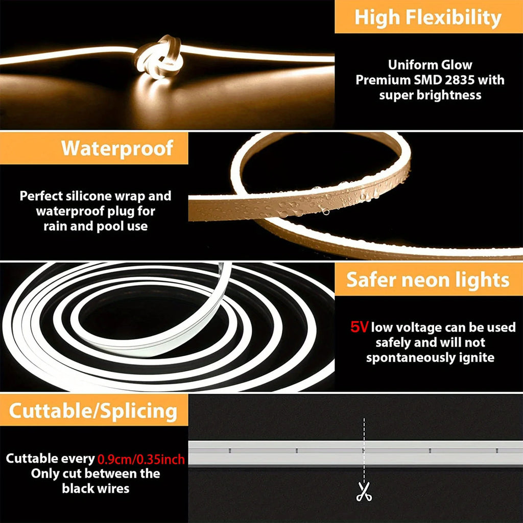 Smart Gesture Sensor Neon LED Light Strip - PlusGamer