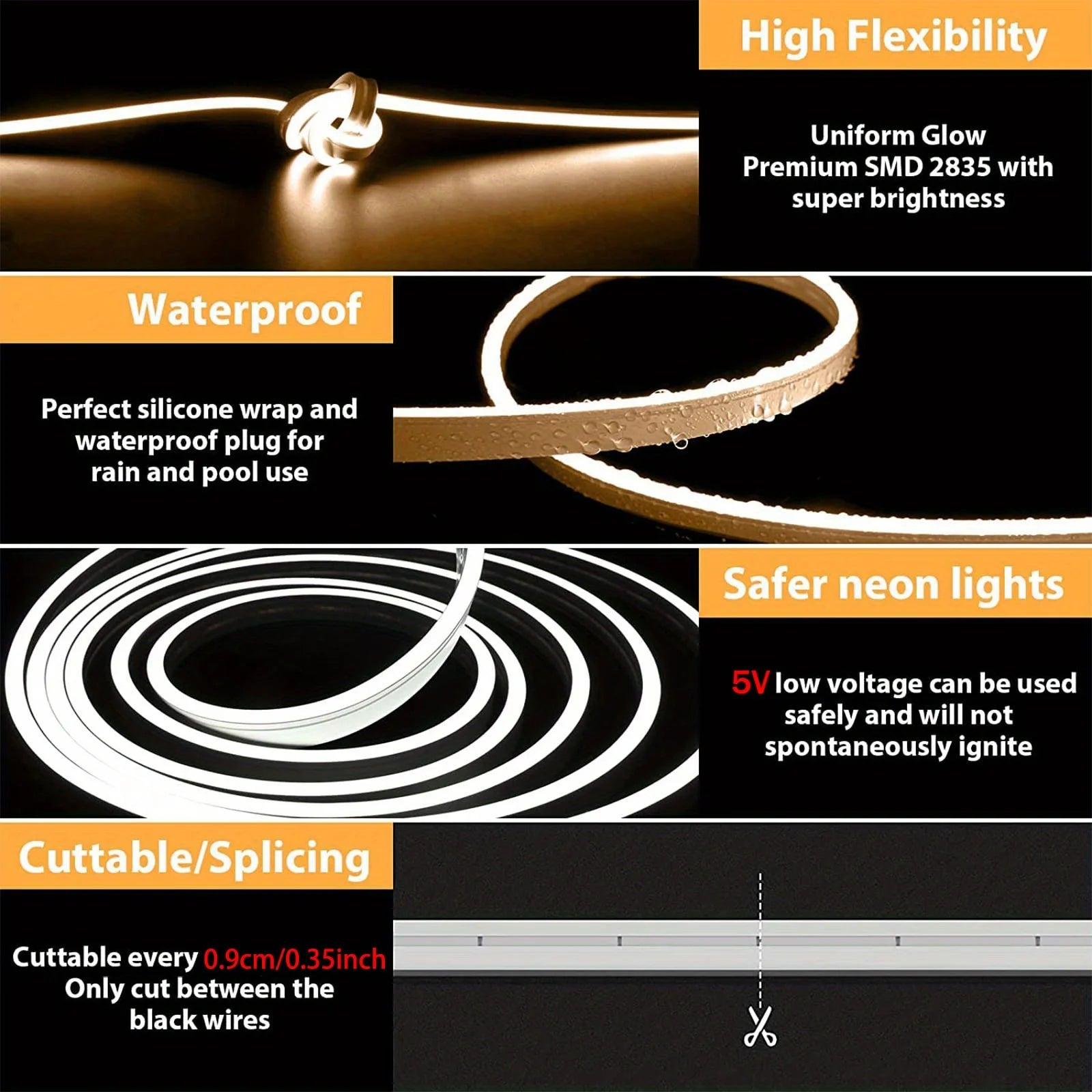Smart Gesture Sensor Neon LED Light Strip - PlusGamer