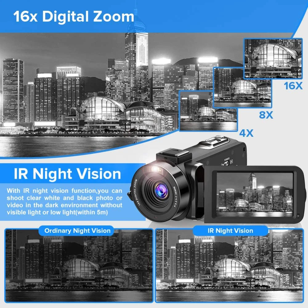 2.7K Vlogging Camcorder Kit (36MP) - PlusGamer