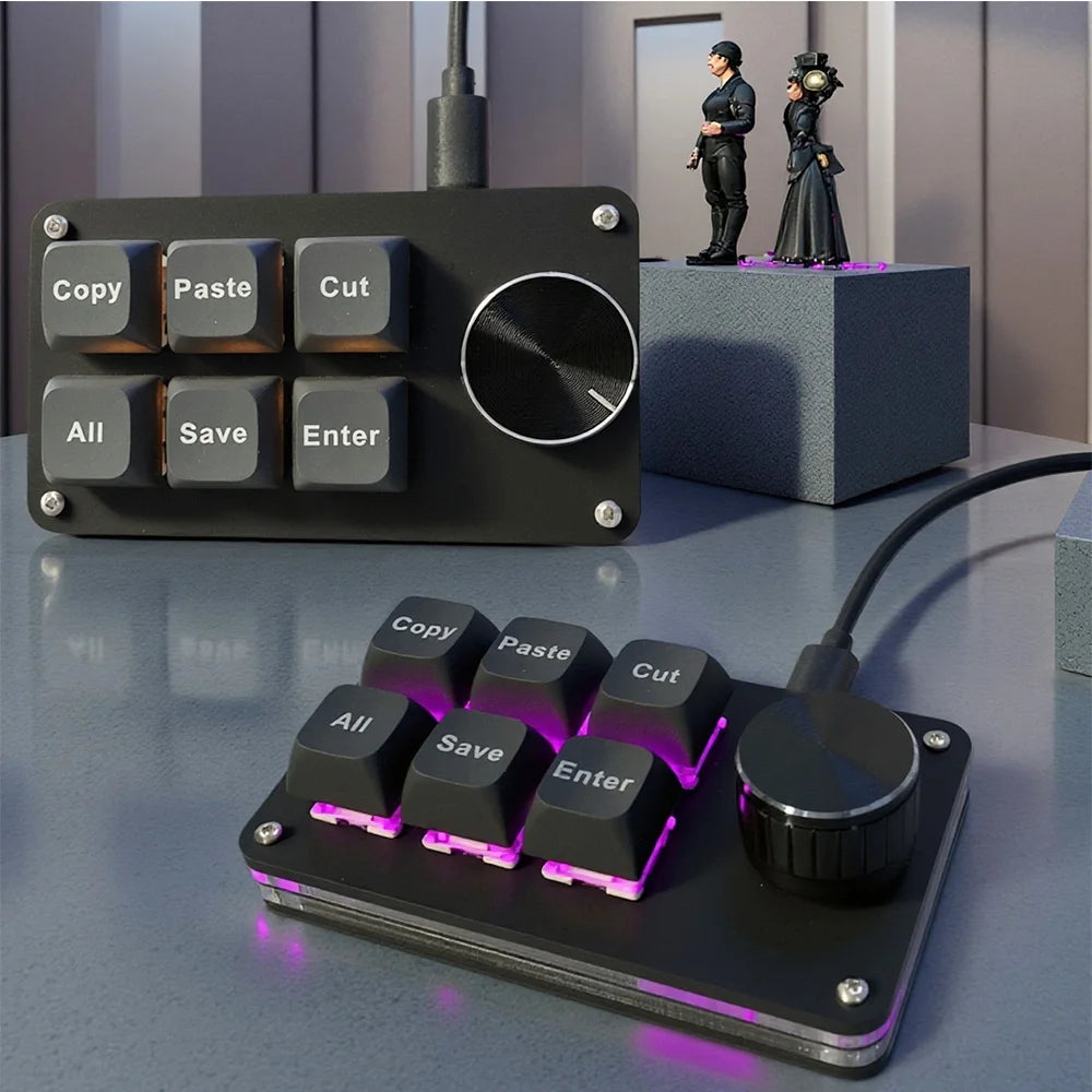6-Key Customizable Mechanical Macro Pad - PlusGamer