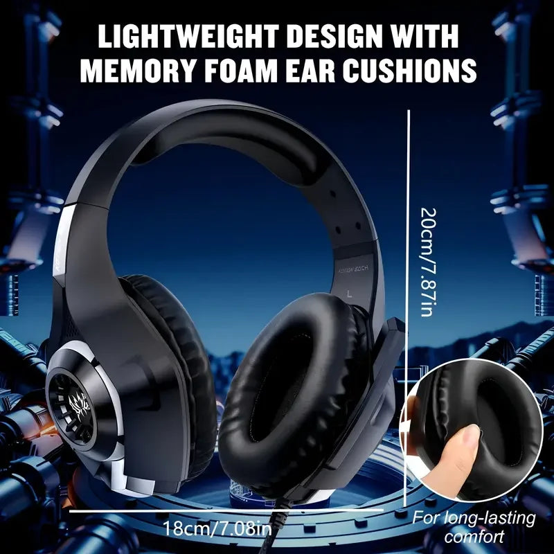 RGB Gaming Headset with Mic - PlusGamer