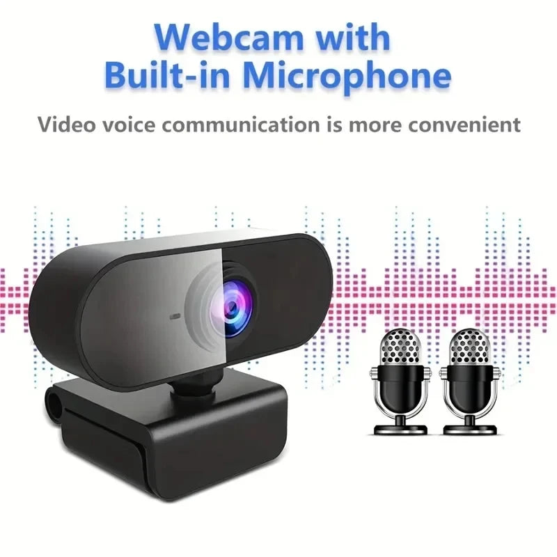 1080P Drive-Free USB Rotatable Webcam - PlusGamer