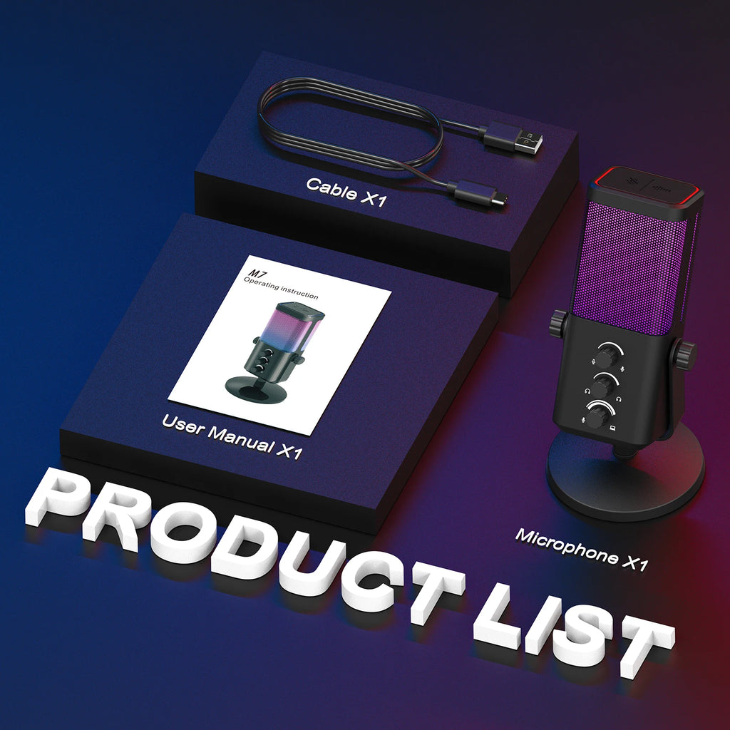 Professional RGB Dynamic Broadcast Mic - PlusGamer