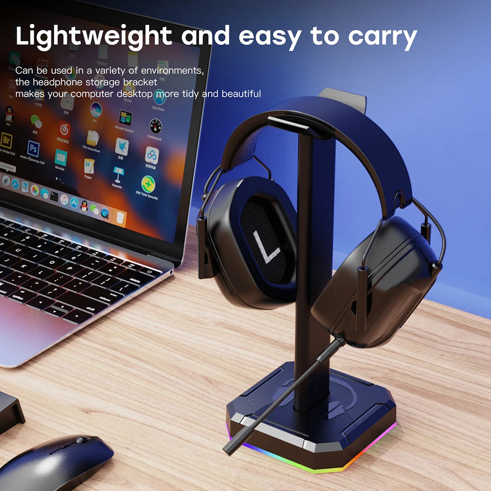 RGB Desktop Headset Organizer - PlusGamer