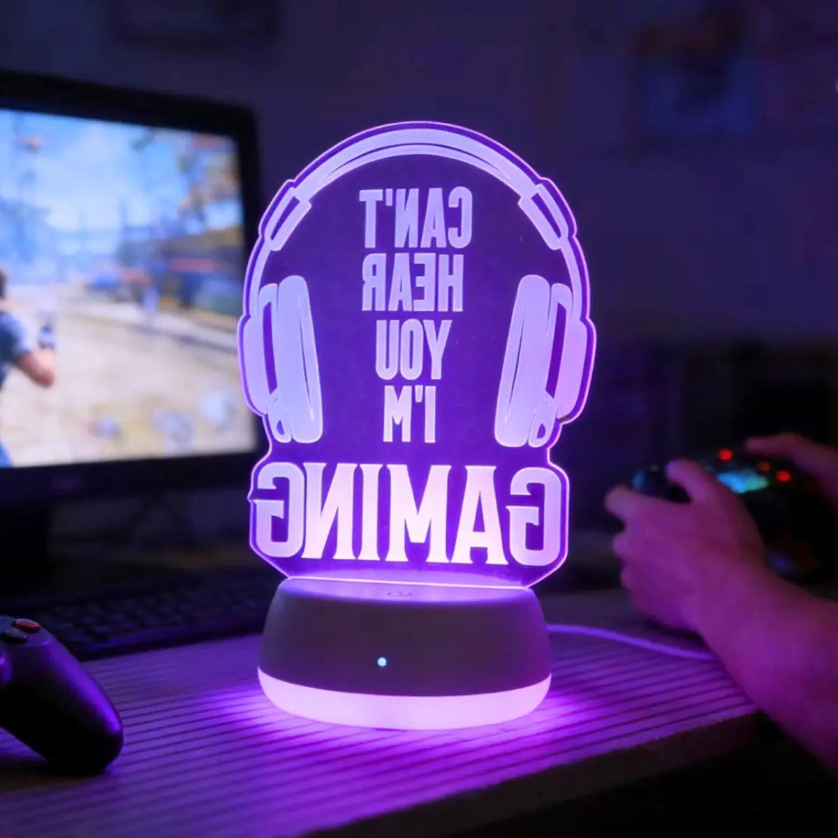 3D LED RGB Gaming Headphone Nightlight - PlusGamer