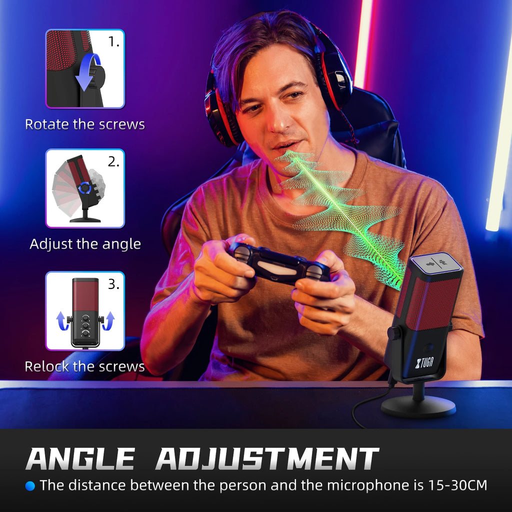 Professional RGB Dynamic Broadcast Mic - PlusGamer