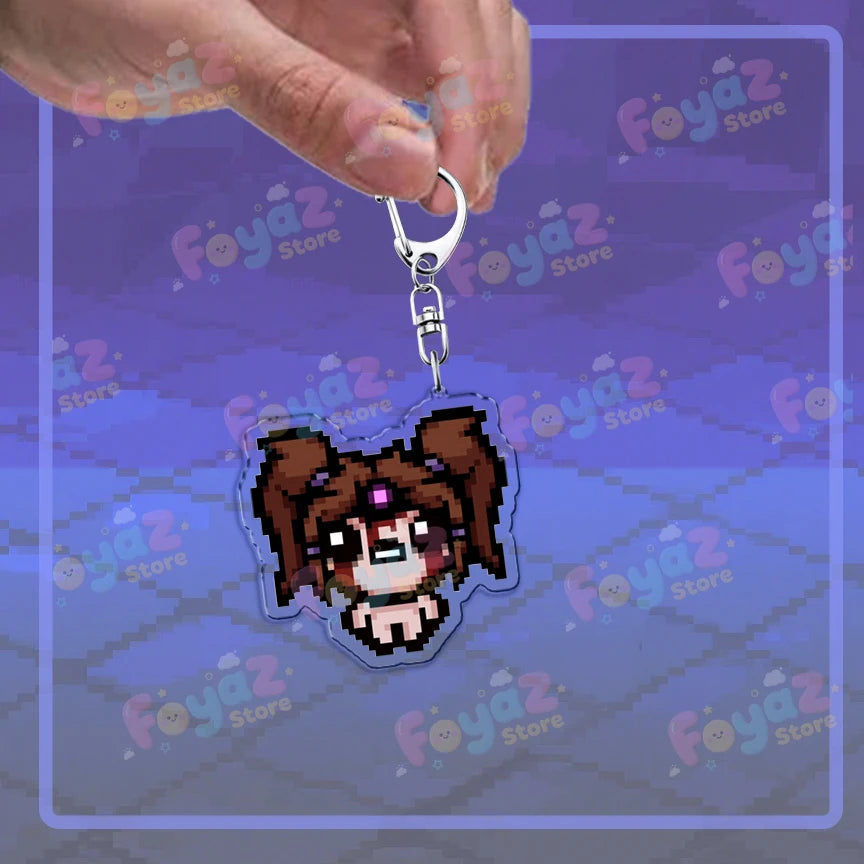 Isaac Pixel Art Keychain - PlusGamer