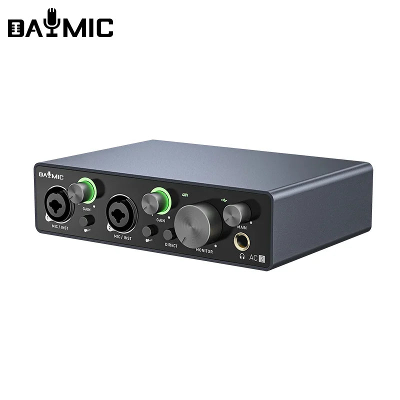 2-Channel USB External Audio Interface Sound Card - PlusGamer