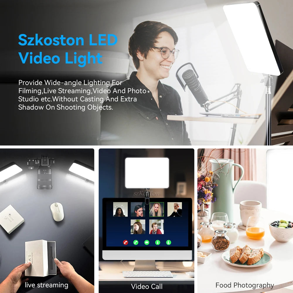 Professional LED Video Light Panel Kit with Stand - PlusGamer