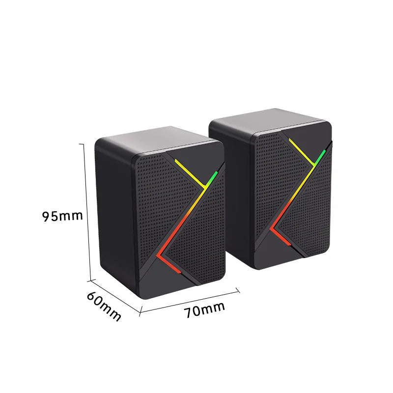 RGB 2.0 Channel USB-Powered Gaming Speakers - PlusGamer
