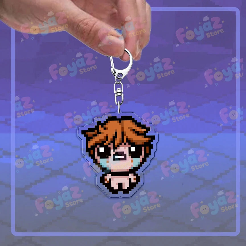 Isaac Pixel Art Keychain - PlusGamer