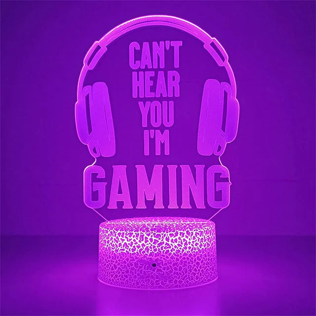 3D LED Gaming Nightlight & Headphone Lamp - PlusGamer