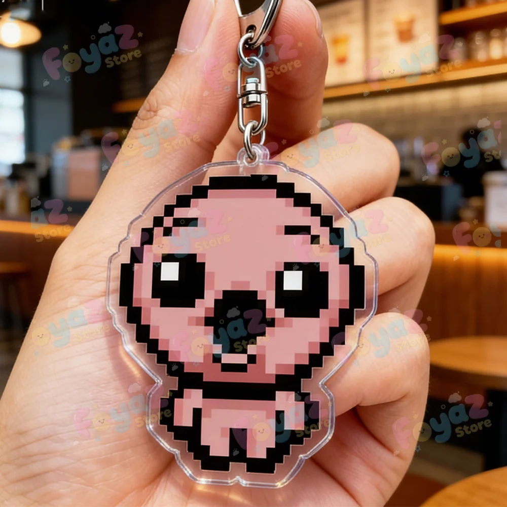 Isaac Pixel Art Keychain - PlusGamer