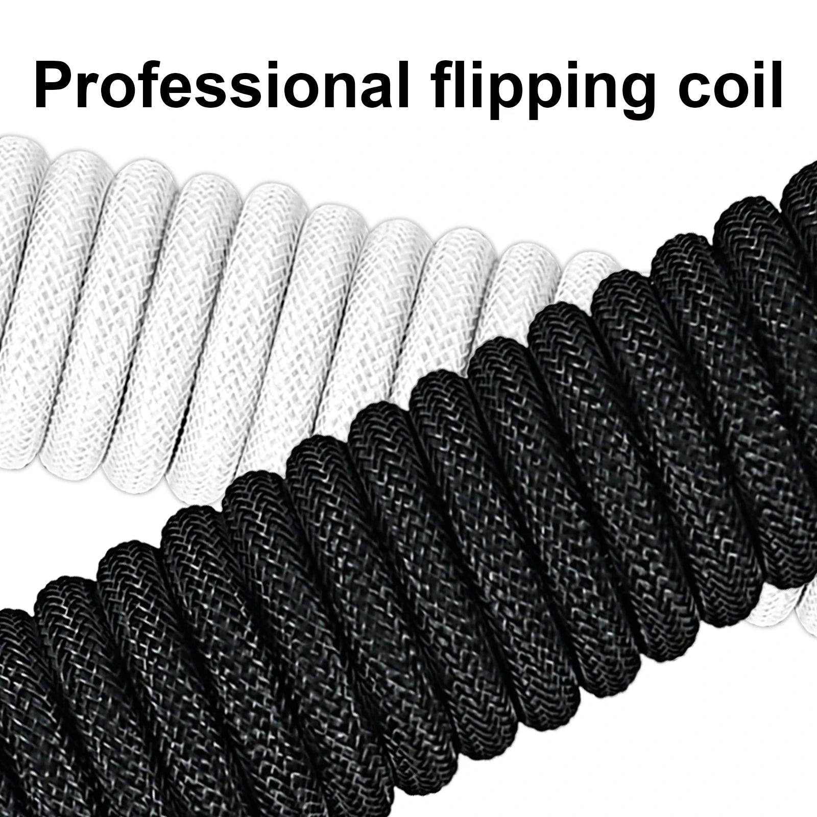 Coiled Type-C GX16 Aviation Keyboard Cable - PlusGamer
