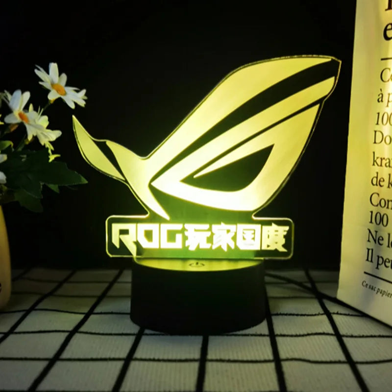 3D LED Gamer Logo Room Lamp - PlusGamer