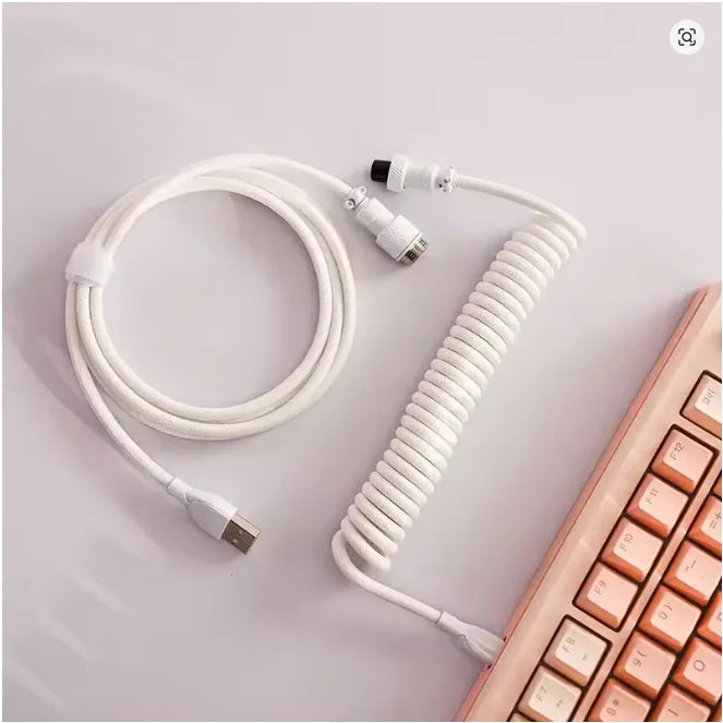 8K Magnetic Coiled Type-C Keyboard Cable - PlusGamer
