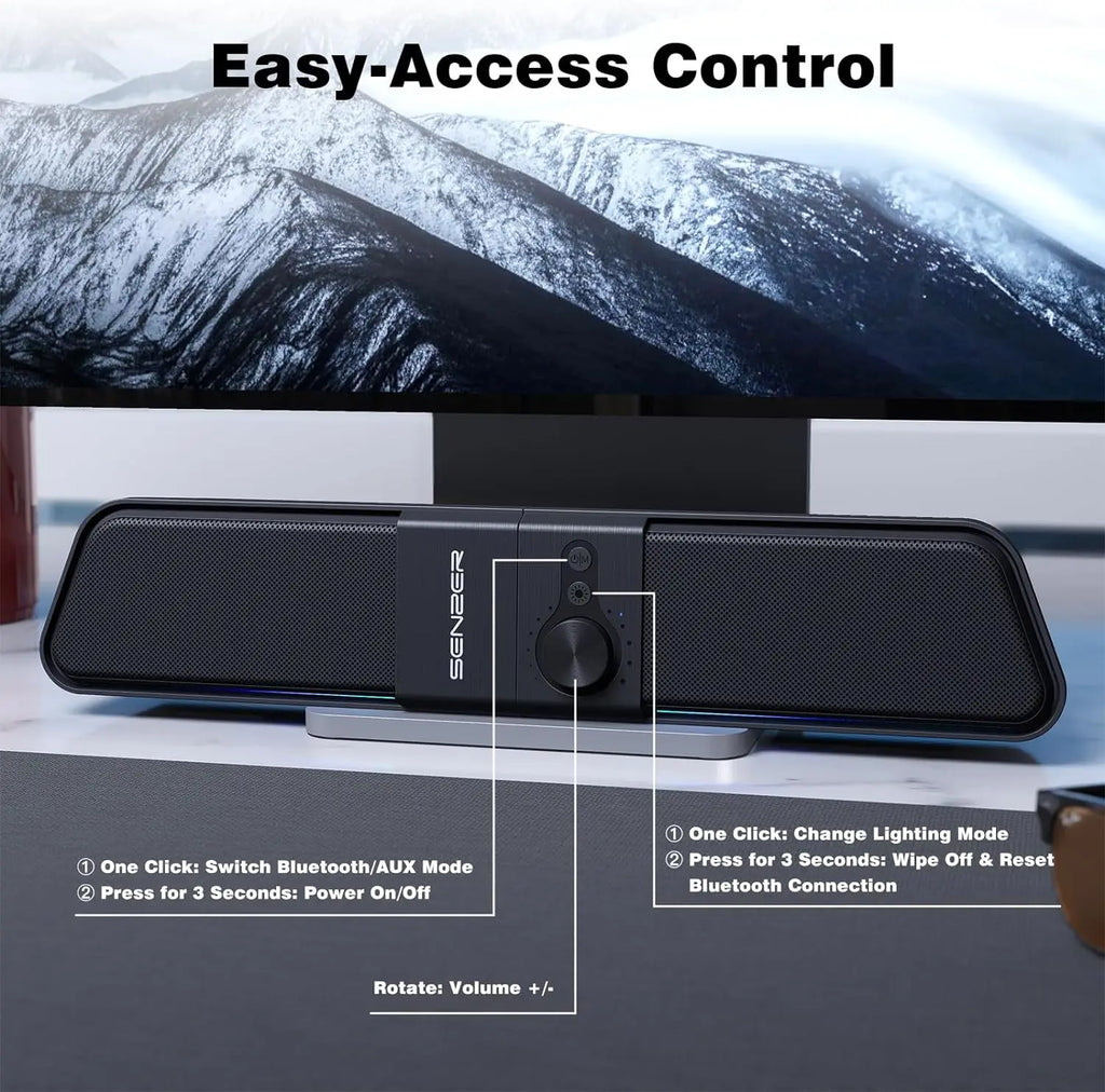 SENZER PC Gaming Soundbar - PlusGamer