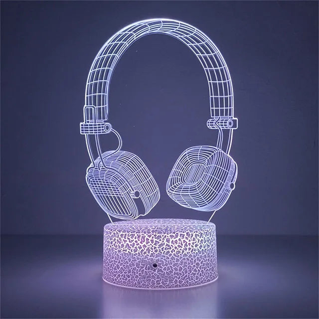3D LED Gaming Nightlight & Headphone Lamp - PlusGamer