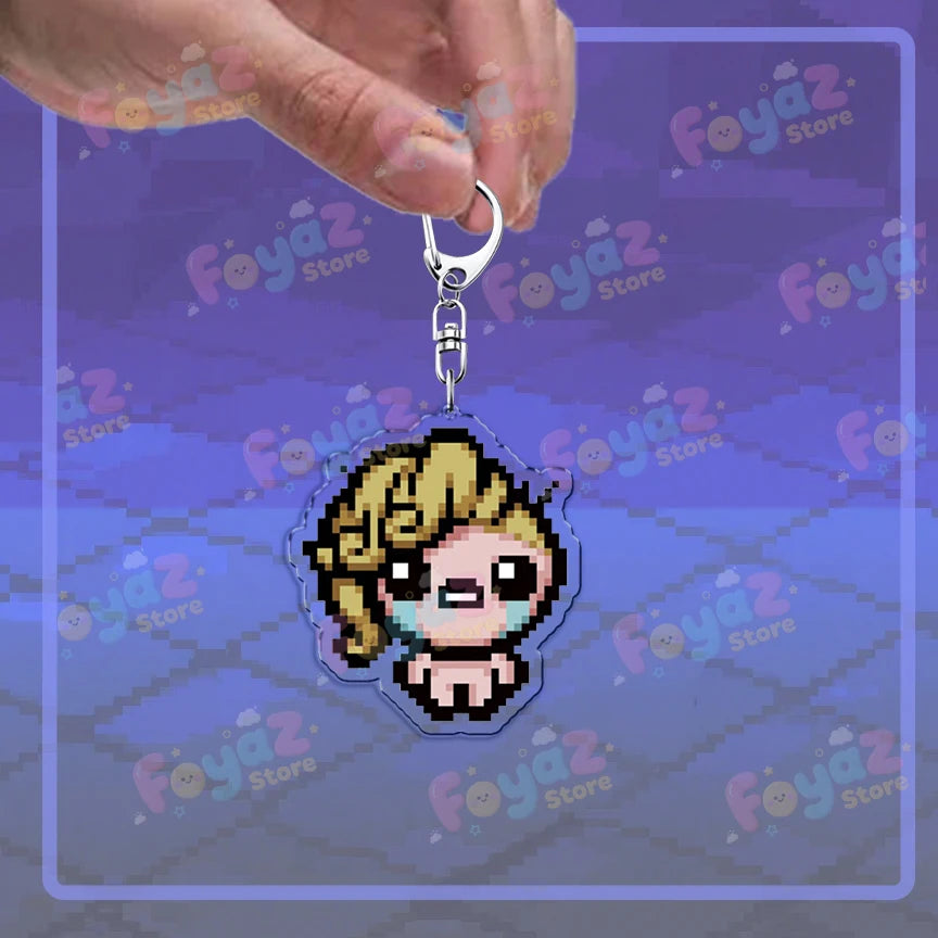 Isaac Pixel Art Keychain - PlusGamer