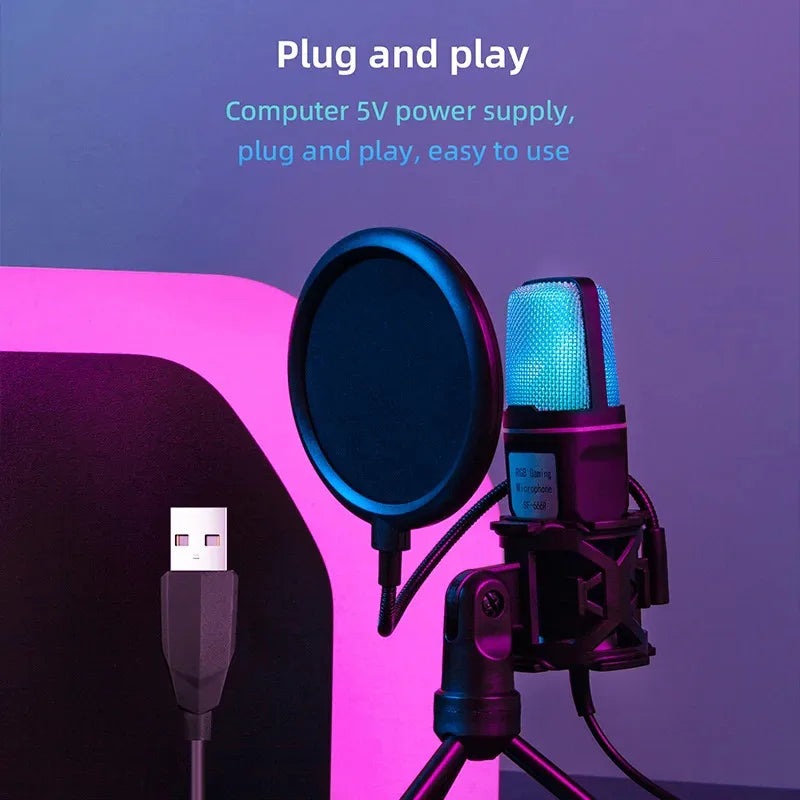 RGB USB Condenser Mic - PlusGamer