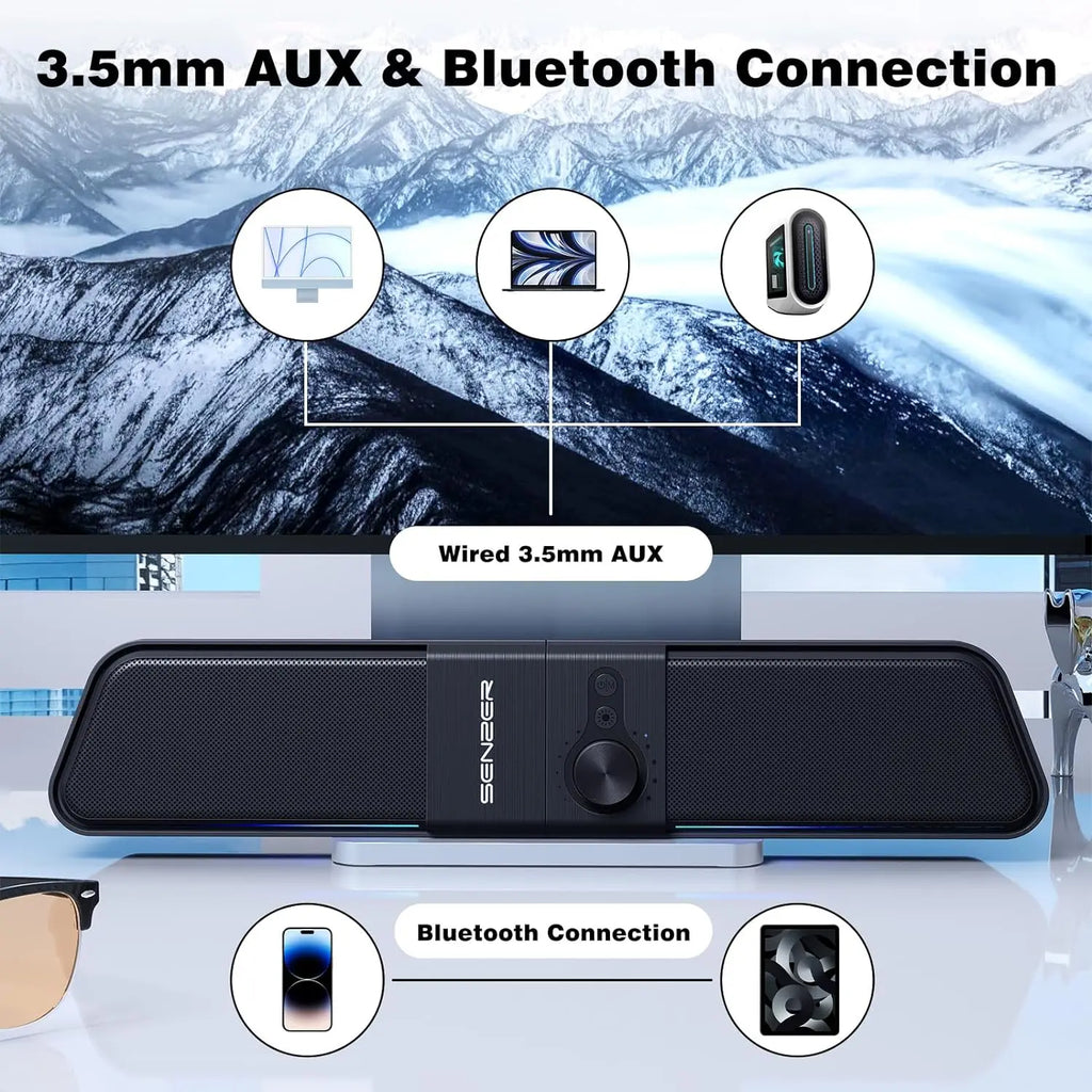 SENZER PC Gaming Soundbar - PlusGamer