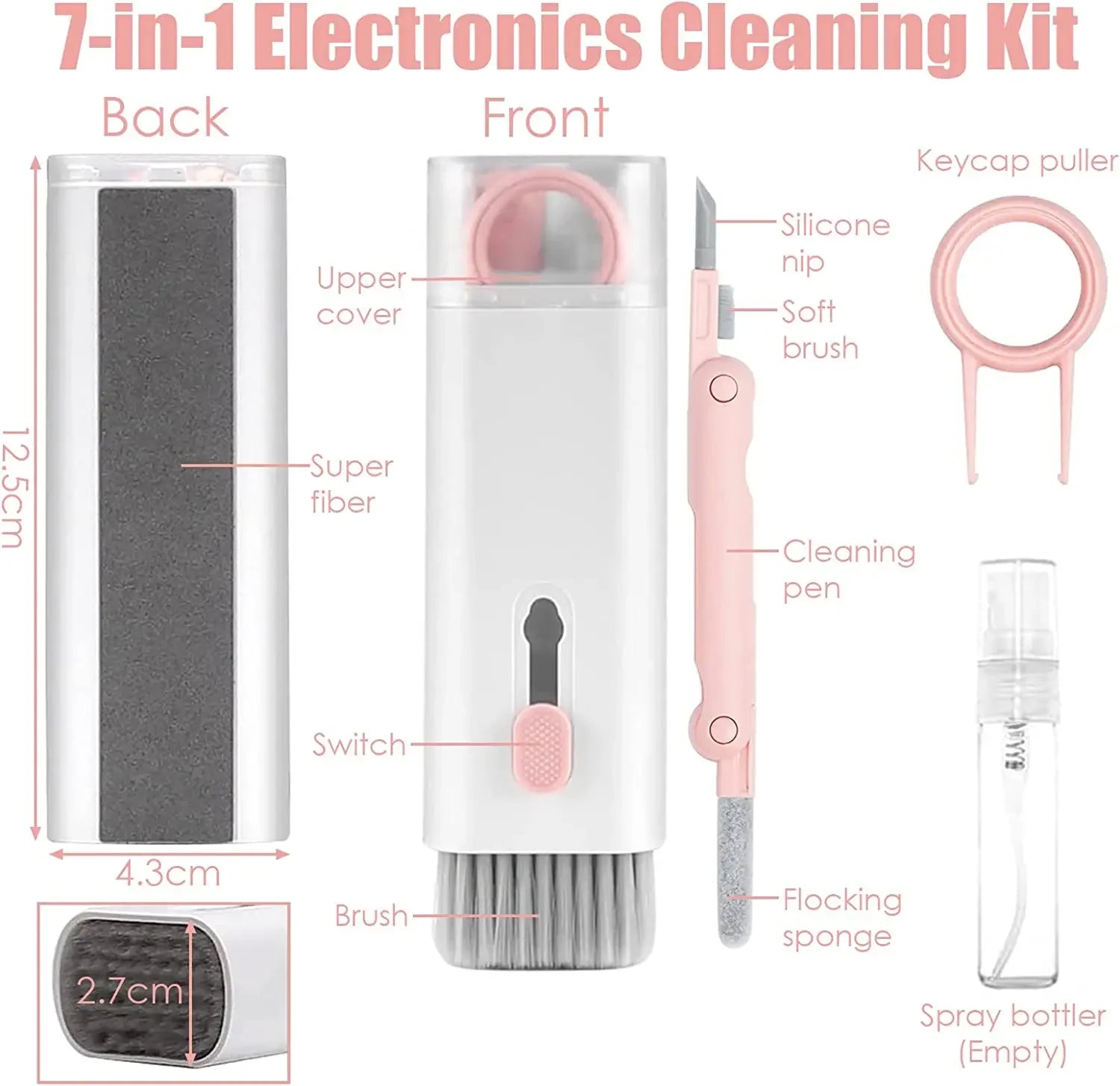 7-in-1 Keyboard Cleaning Brush & Keycap Puller Set - PlusGamer