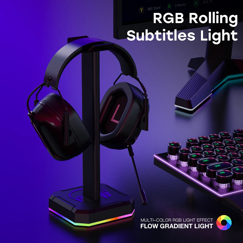 RGB Desktop Headset Organizer - PlusGamer