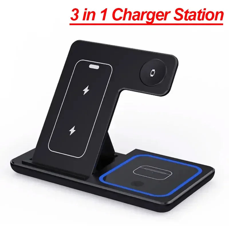 3-in-1 Foldable Fast Charging Station - PlusGamer