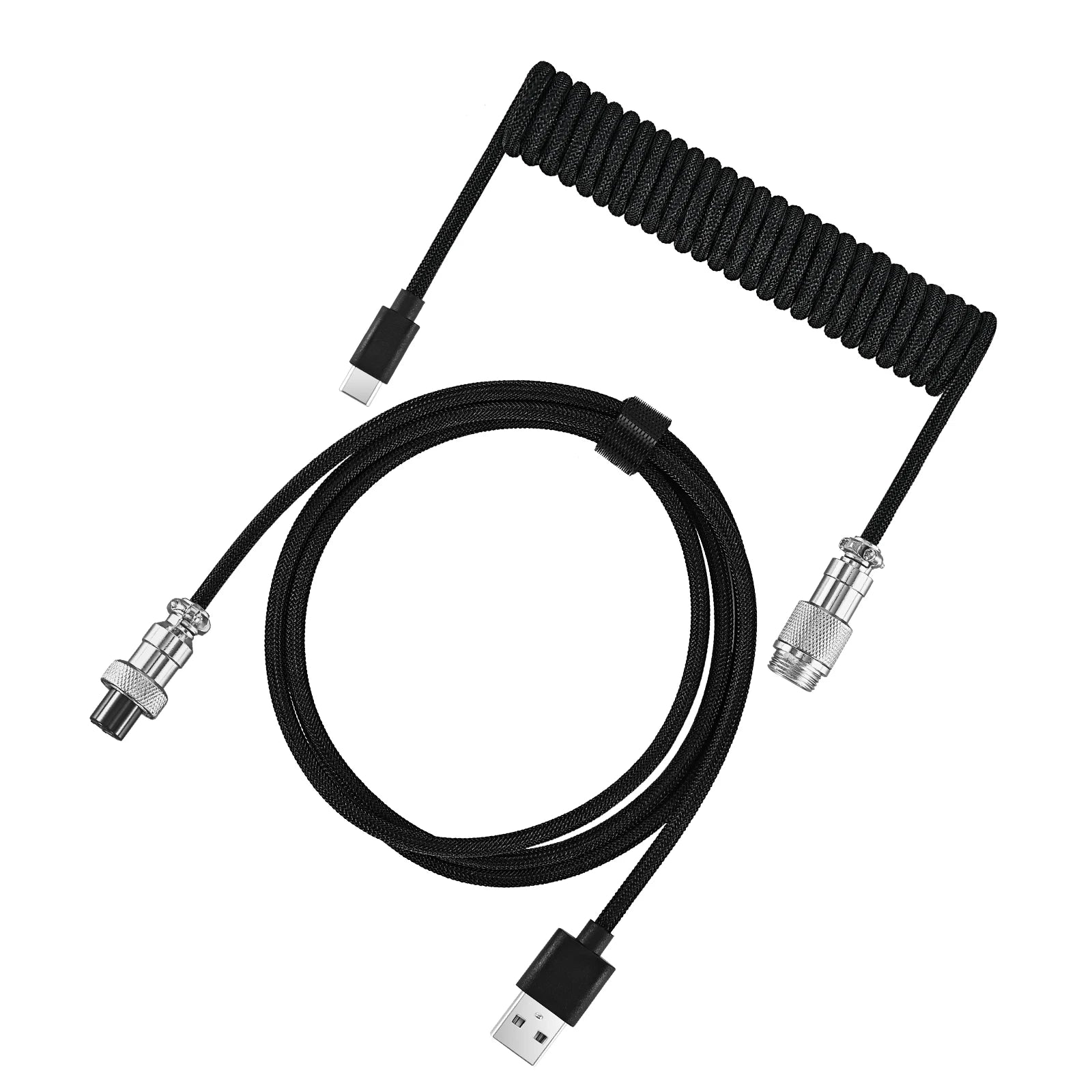 Type-C Coiled Aviator Mechanical Keyboard Cable - PlusGamer