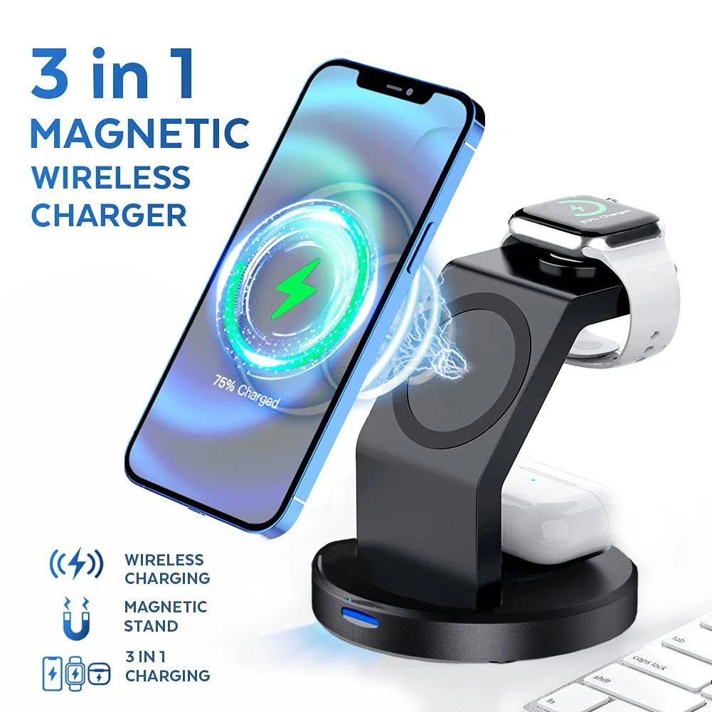 3-in-1 Magnetic MagSafe Charging Station - PlusGamer