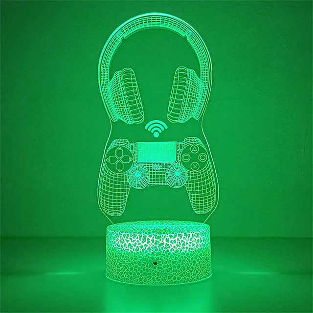 3D LED Gaming Nightlight & Headphone Lamp - PlusGamer