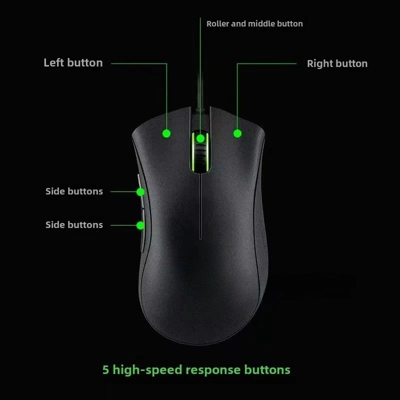 6400 DPI Wired High-Precision Gaming Mouse - PlusGamer
