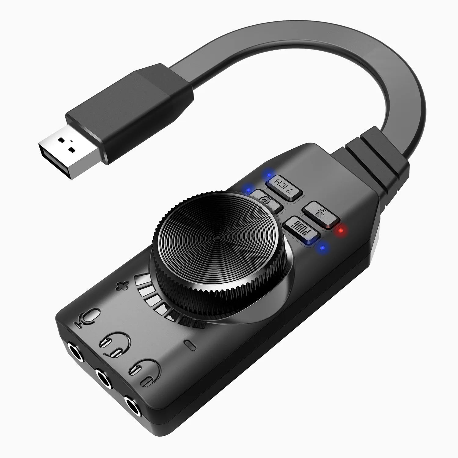 7.1 Channel USB Gaming Sound Card Audio Interface - PlusGamer
