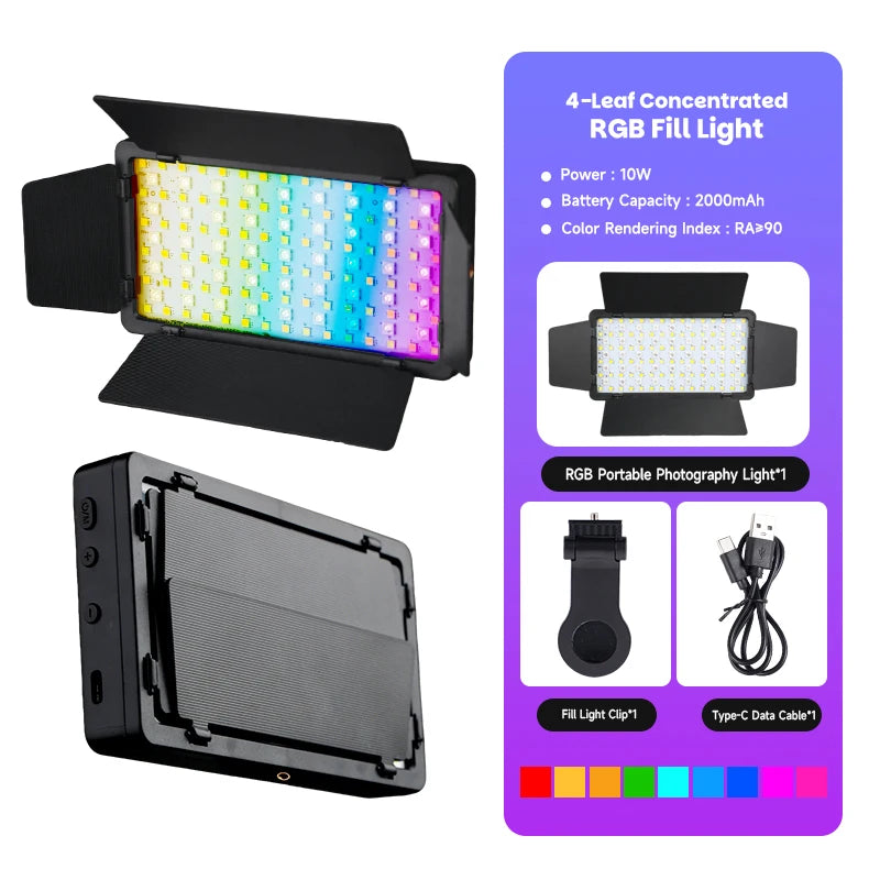 RGB LED Video Panel Light 29 FX Rechargeable - PlusGamer
