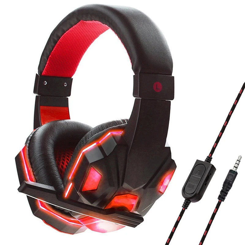 LED Wired Gaming Headset with Bass - PlusGamer