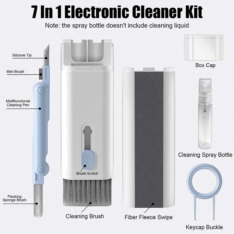 7-in-1 Keyboard Cleaner Brush & Earphone Cleaning Pen Kit - PlusGamer