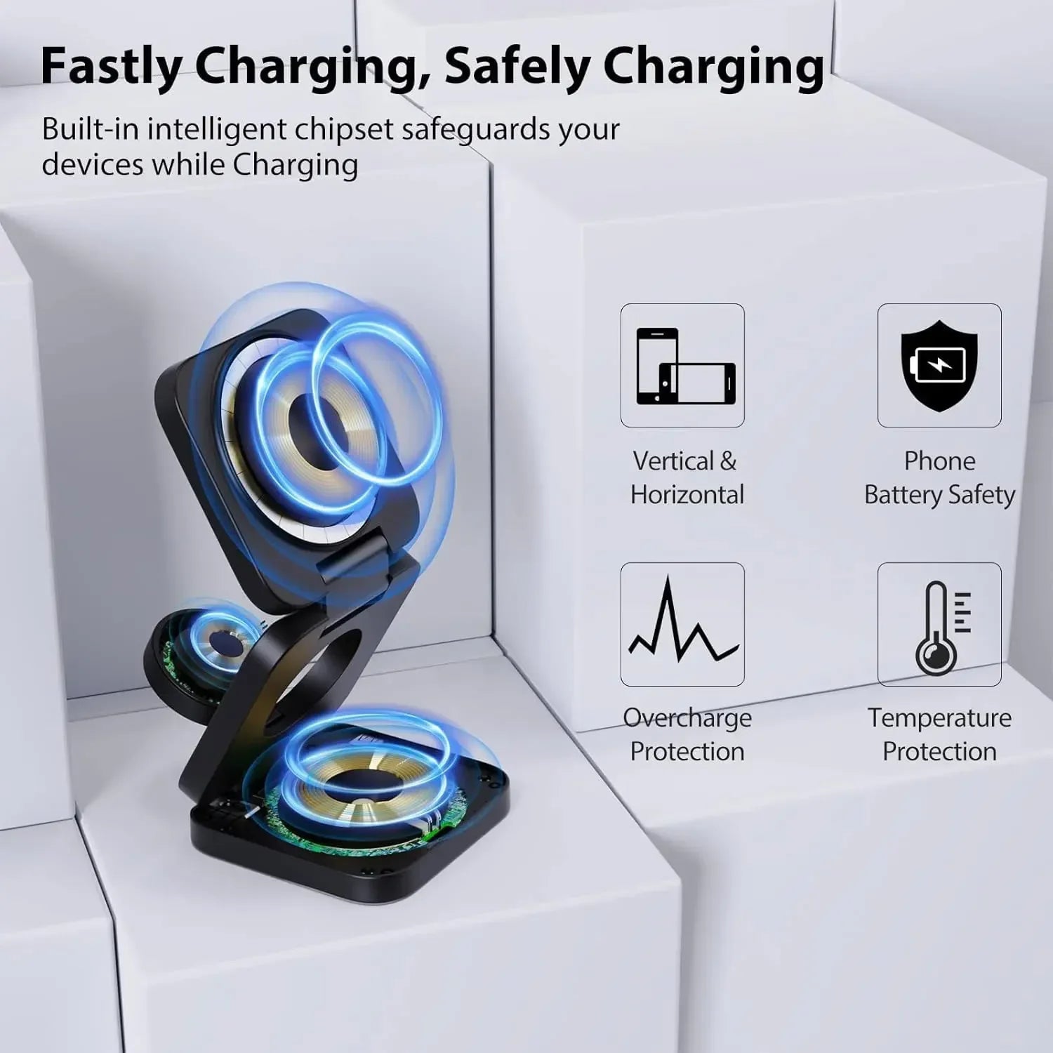 3-in-1 Foldable MagSafe Charging Station - PlusGamer
