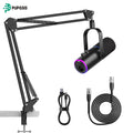 XLR/USB Dynamic Gaming Microphone Kit with Boom Arm - PlusGamer