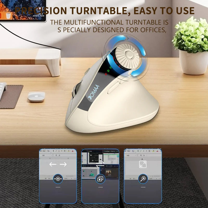 JOMAA Dual-Mode Vertical Wireless Mouse - PlusGamer