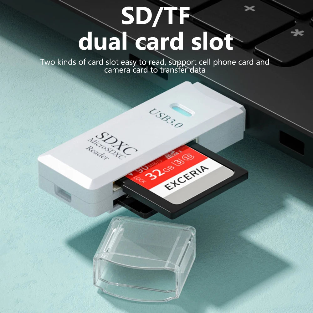2-in-1 USB 3.0 Micro SD & TF Card Reader - PlusGamer