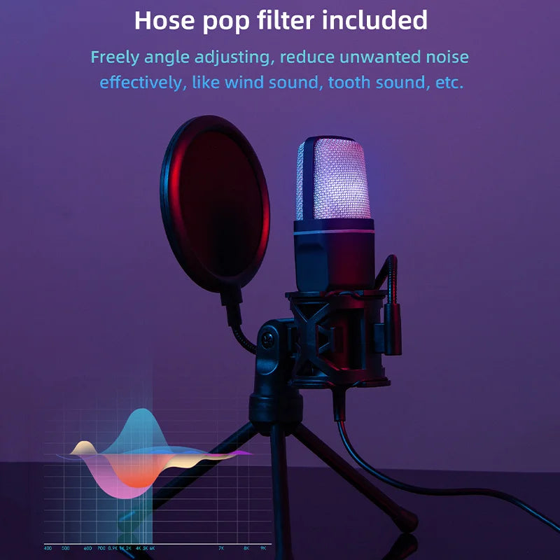 RGB USB Condenser Mic - PlusGamer