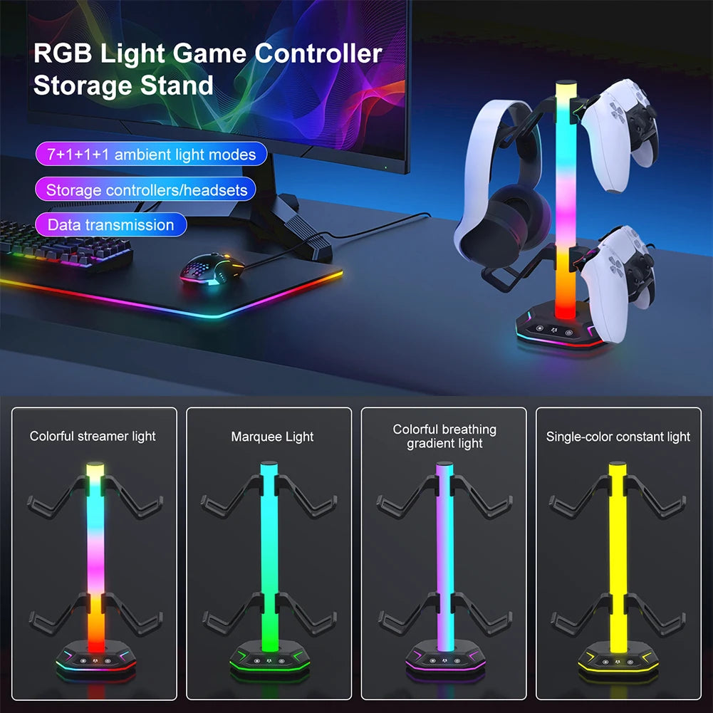 RGB Controller & Headset Stand - PlusGamer