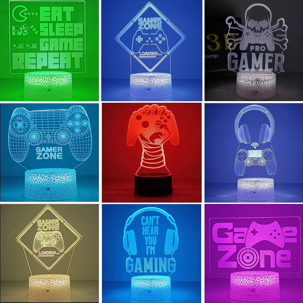 3D LED Gaming Nightlight & Headphone Lamp - PlusGamer