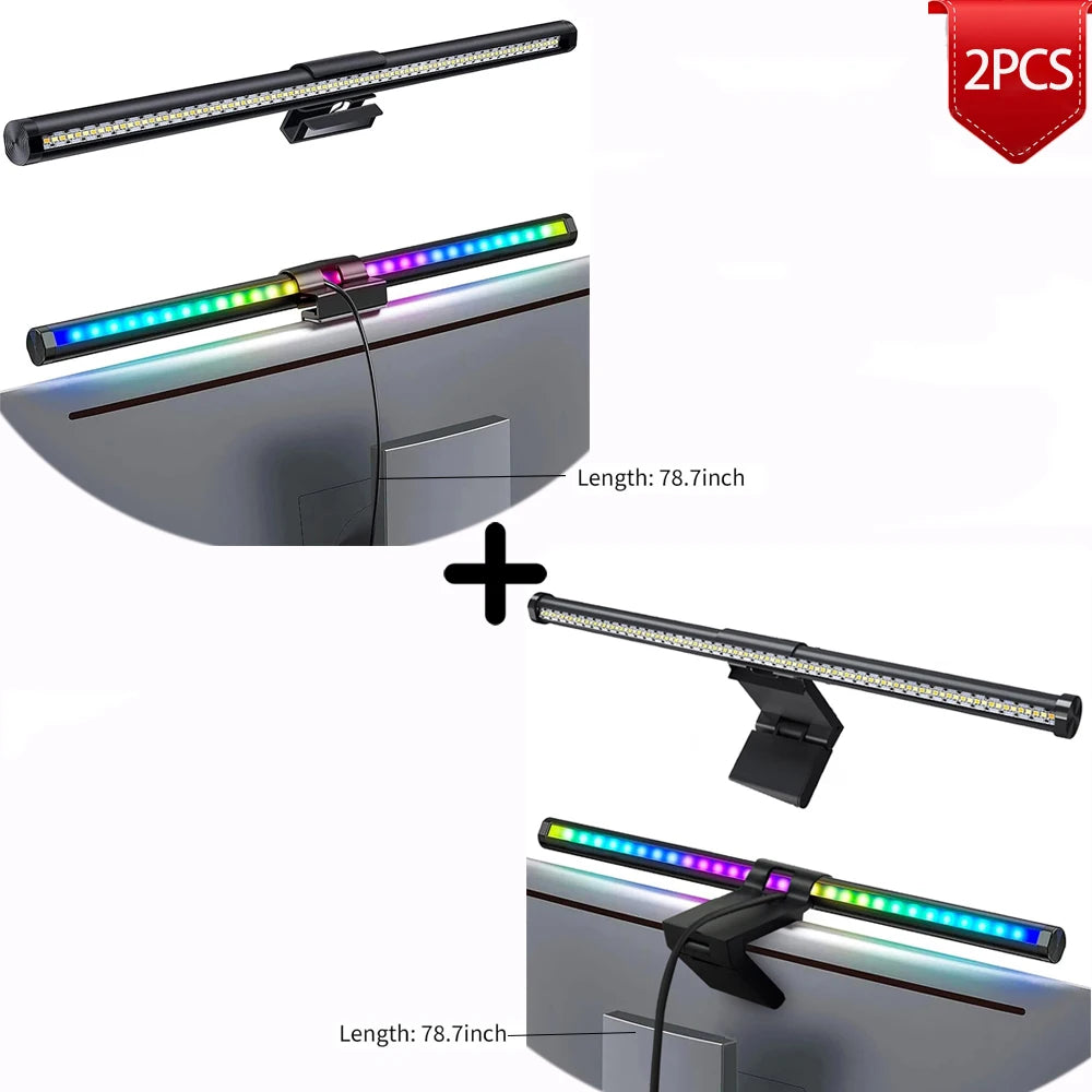 RGB Monitor Light Bar with Atmosphere Lighting (44cm) - PlusGamer