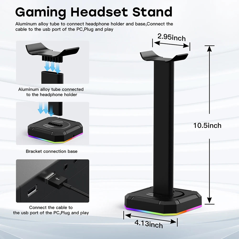 RGB Desktop Headset Organizer - PlusGamer