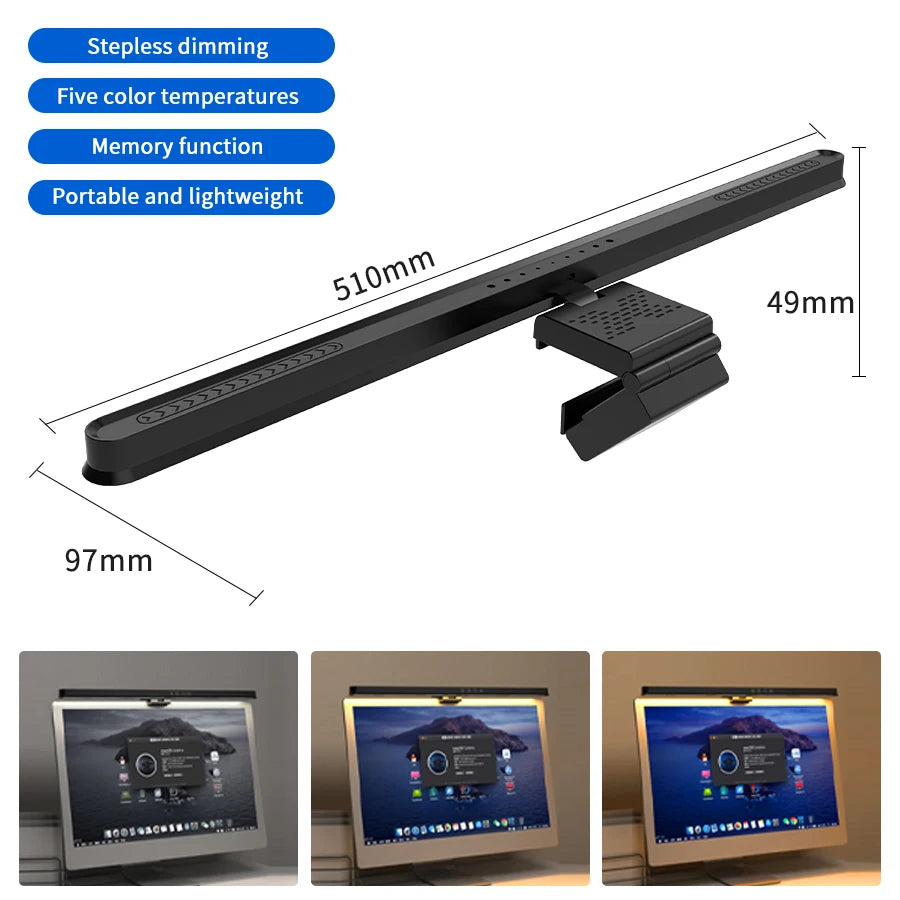 RGB Monitor Light Bar with Asymmetric Light Source - PlusGamer