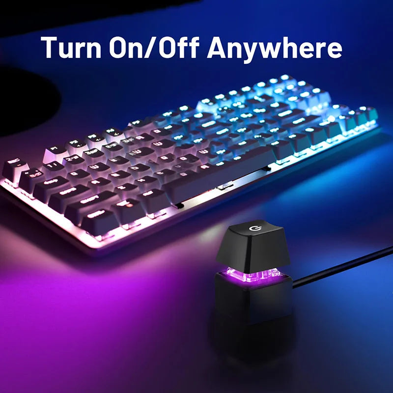 External Desktop PC RGB Mechanical Power Switch - PlusGamer