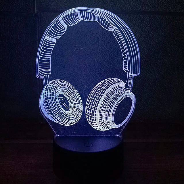 3D LED Gaming Nightlight & Headphone Lamp - PlusGamer