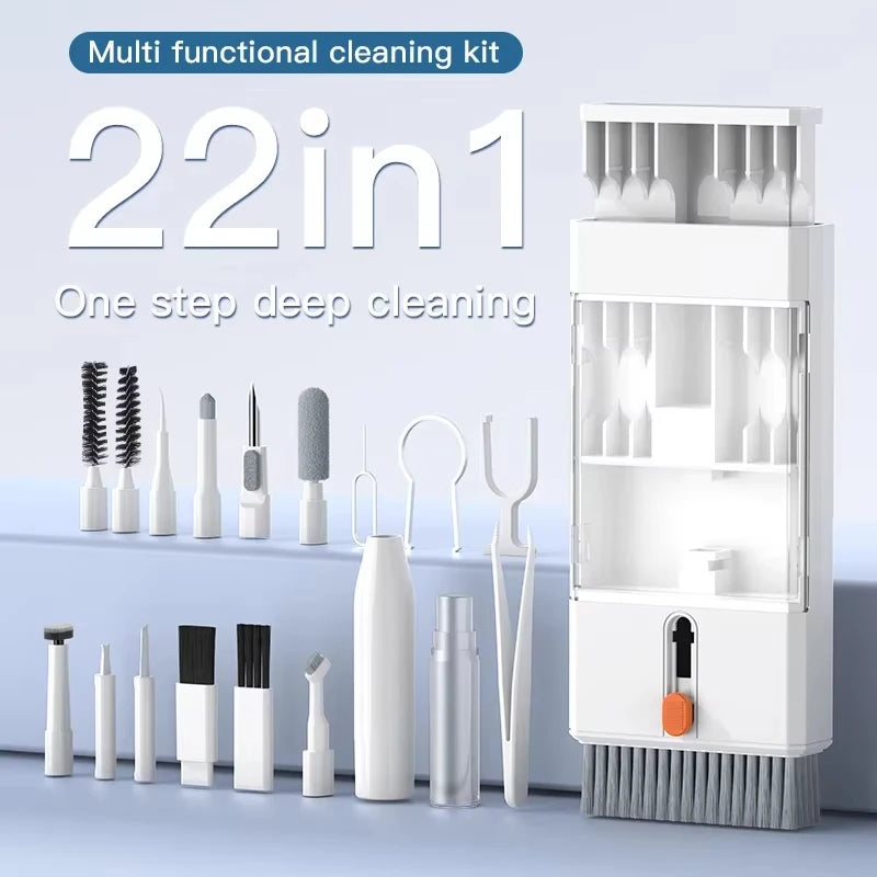 22-in-1 Multifunctional Electronic Cleaning Kit with Pop-Up Storage Box - PlusGamer