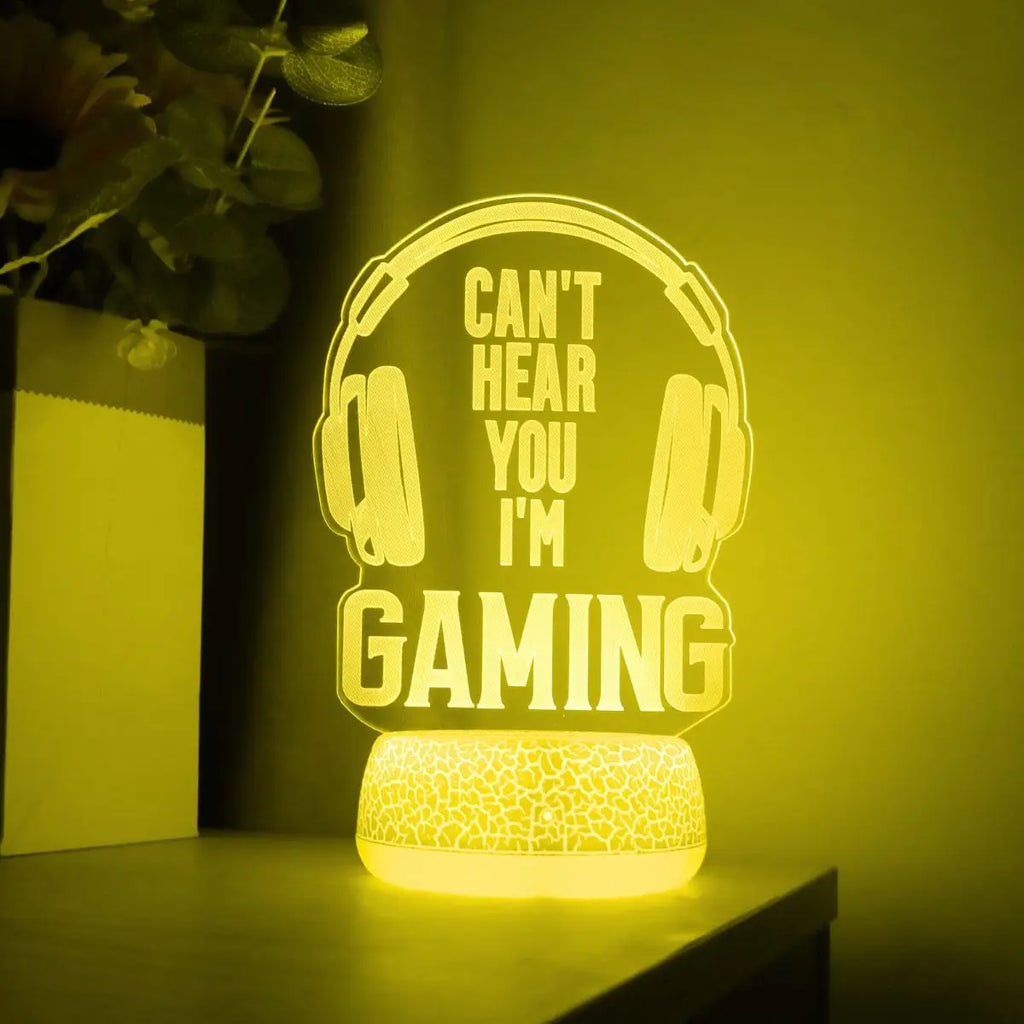 3D LED RGB Gaming Headphone Nightlight - PlusGamer